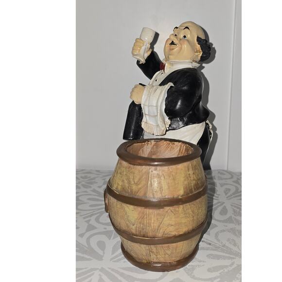 Butler Waiter Beer Barrel Holder Figurine – Bar/Desk Organizer - Picture 5 of 13
